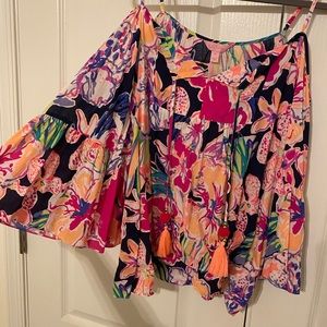 Lilly Pulitzer cold shoulder blouse